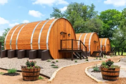 Romantic Chardonnay Wine Barrel Cabin